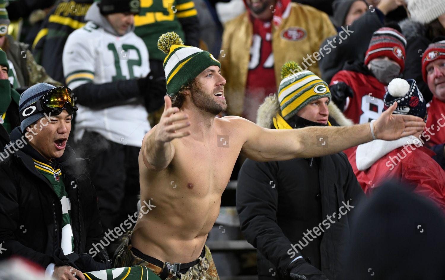 Green Bay Packers Fan Reacts During Editorial Stock Photo - Stock Image ...