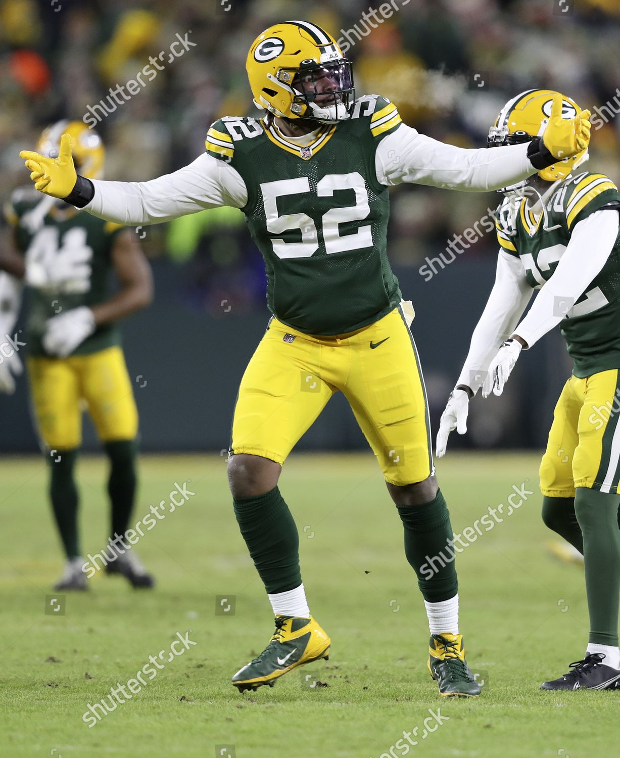 Green Bay Packers Rashan Gary 52 Editorial Stock Photo - Stock Image