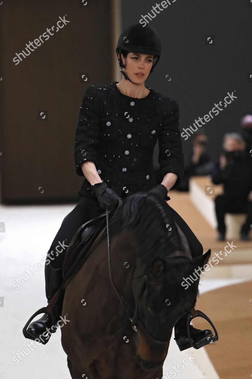 Charlotte Casiraghi Riding Horse On Catwalk Editorial Stock Photo ...