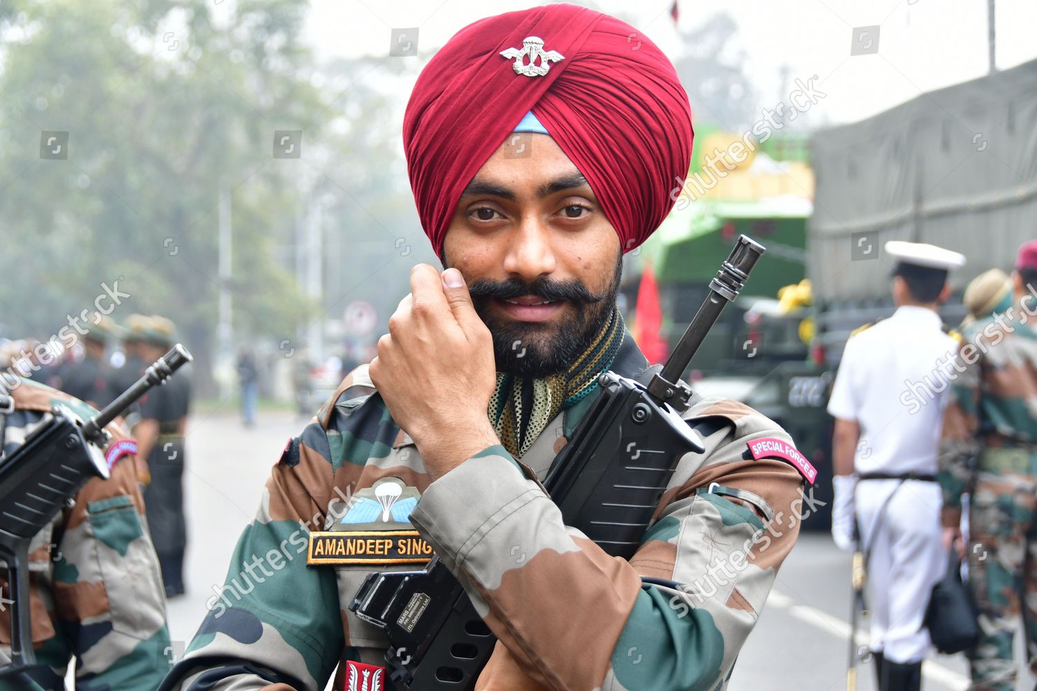 Kolkata, India. 24th Jan, 2022. Indian army performs full dress rehearsal  before the Republic Day 2022. (Photo by Suvrajit Dutta/Pacific Press)  Credit: Pacific Press Media Production Corp./Alamy Live News Stock Photo 