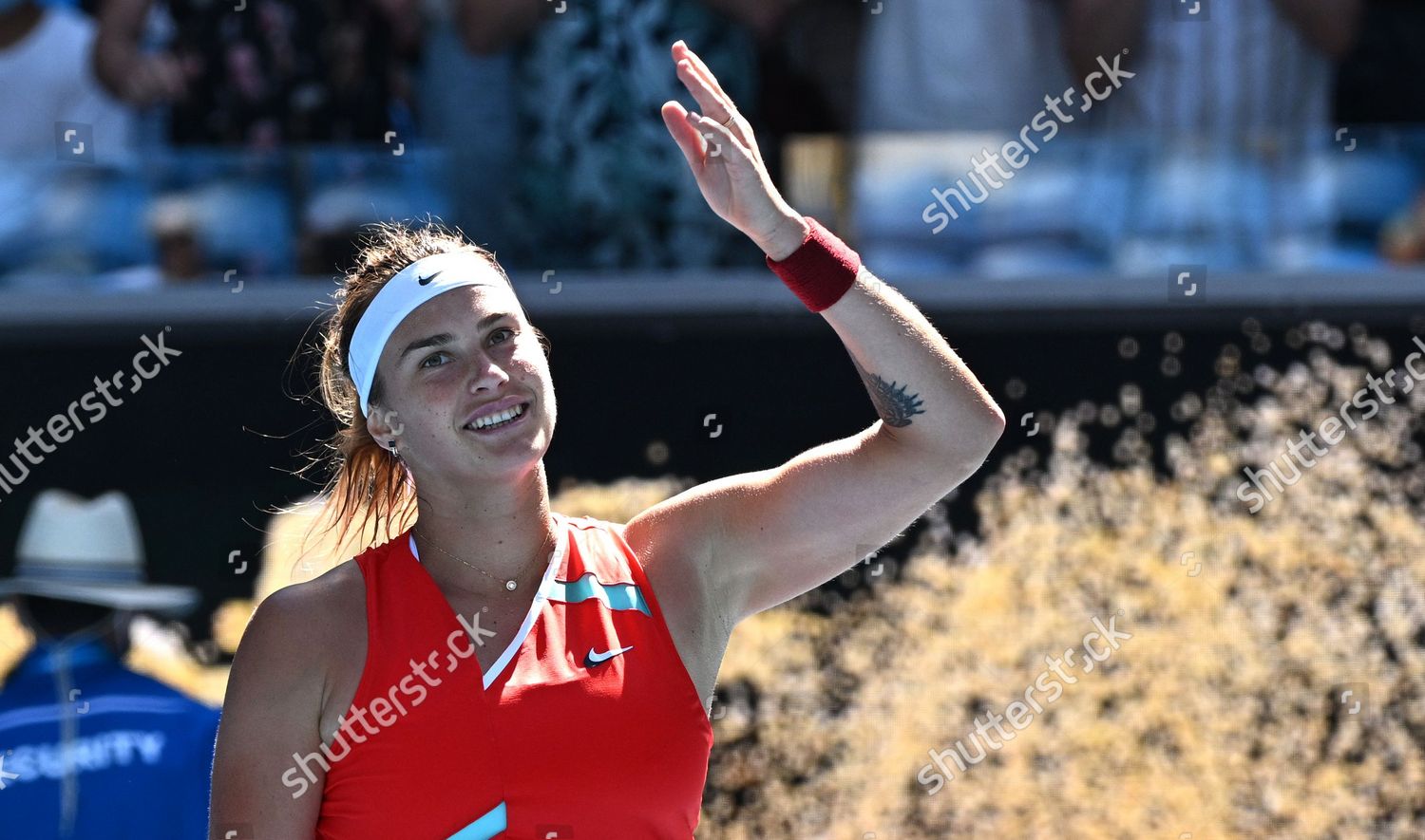 Aryna Sabalenka Belarus Celebrates Beating Marketa Editorial Stock ...