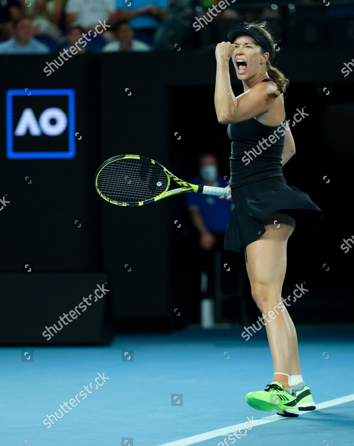 Danielle Collins Celebrates Editorial Stock Photo - Stock Image