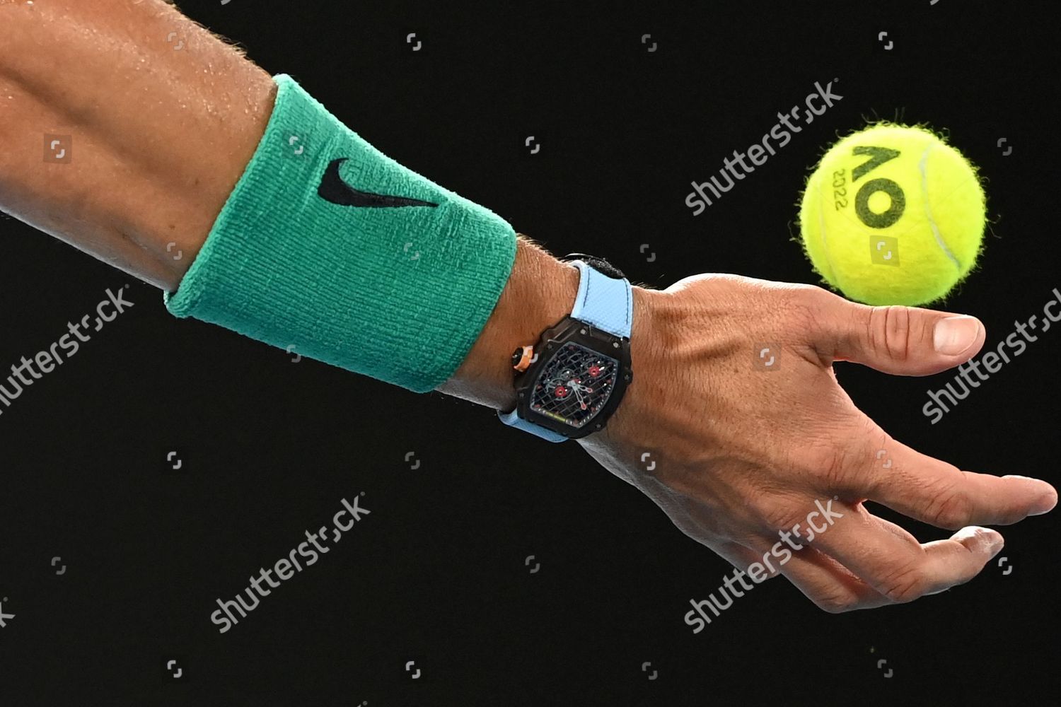 Watch Nike Wristband Rafael Nadal During Editorial Stock Photo