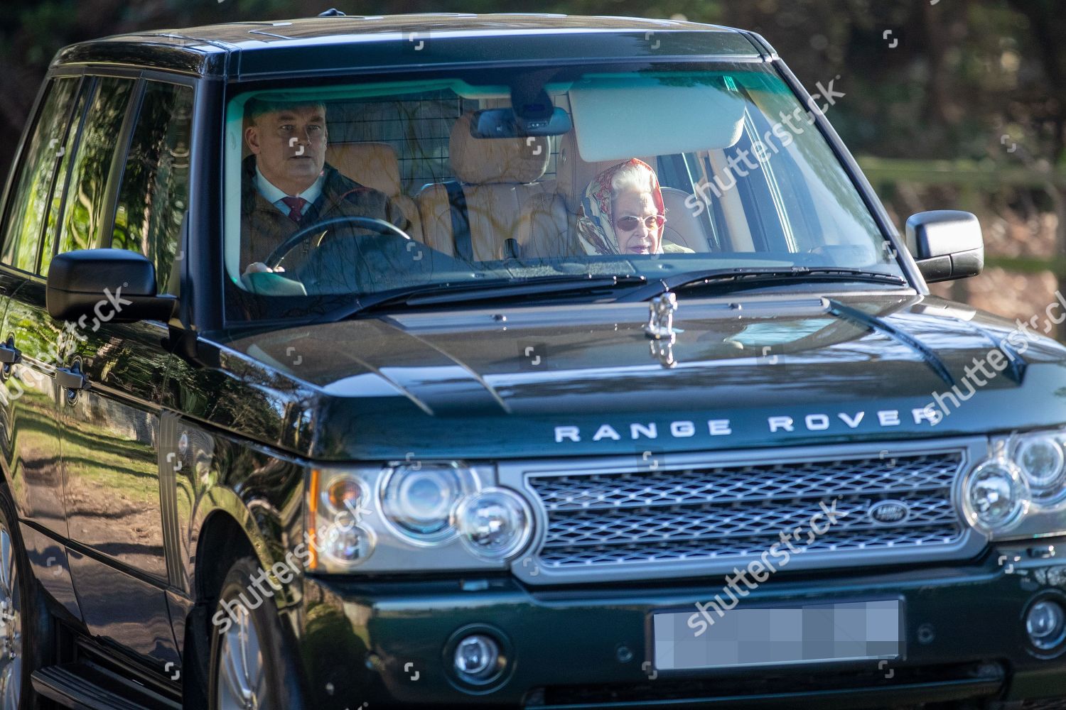 Queen Elizabeth Ii Returning Wood Farm Editorial Stock Photo - Stock
