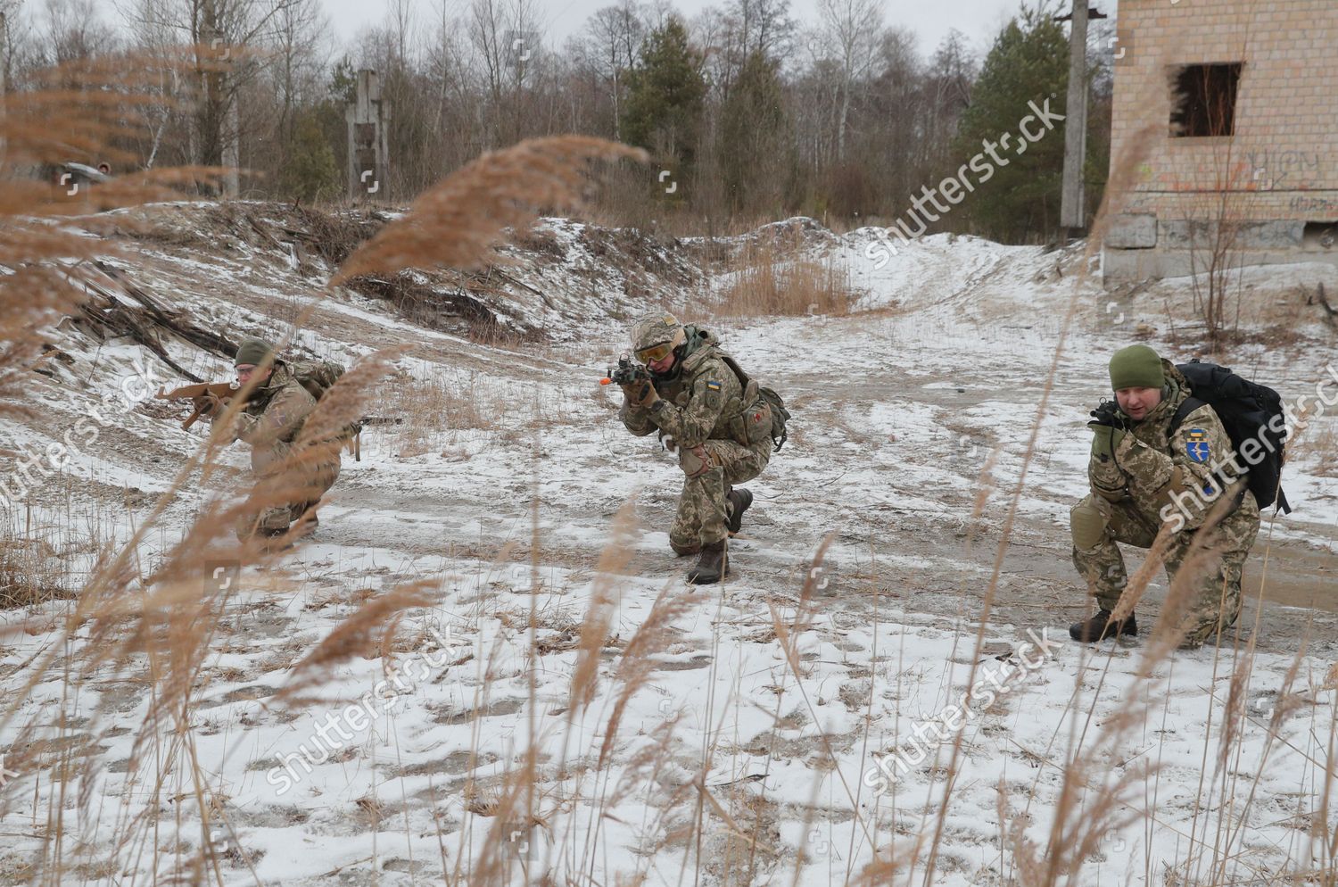 UKRAINIAN RESERVISTS ATTEND MILITARY EXERCISE TRAINING Editorial Stock ...