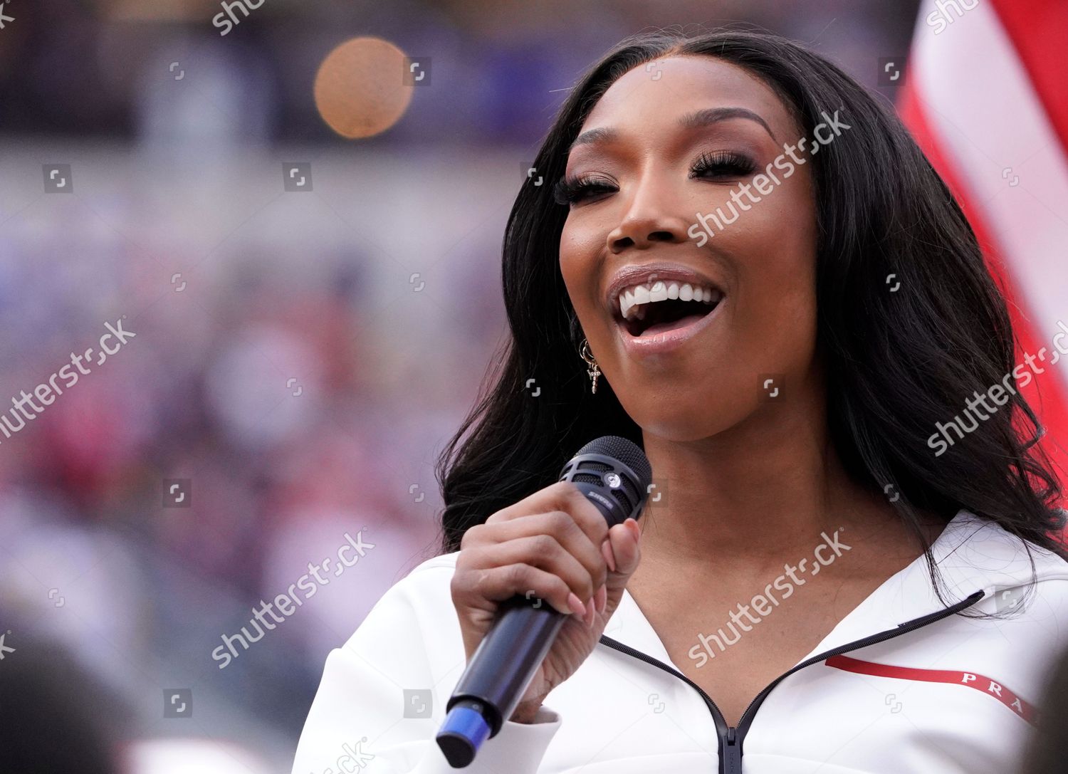 Brandy Sings National Anthem Nfc Championship Editorial Stock Photo