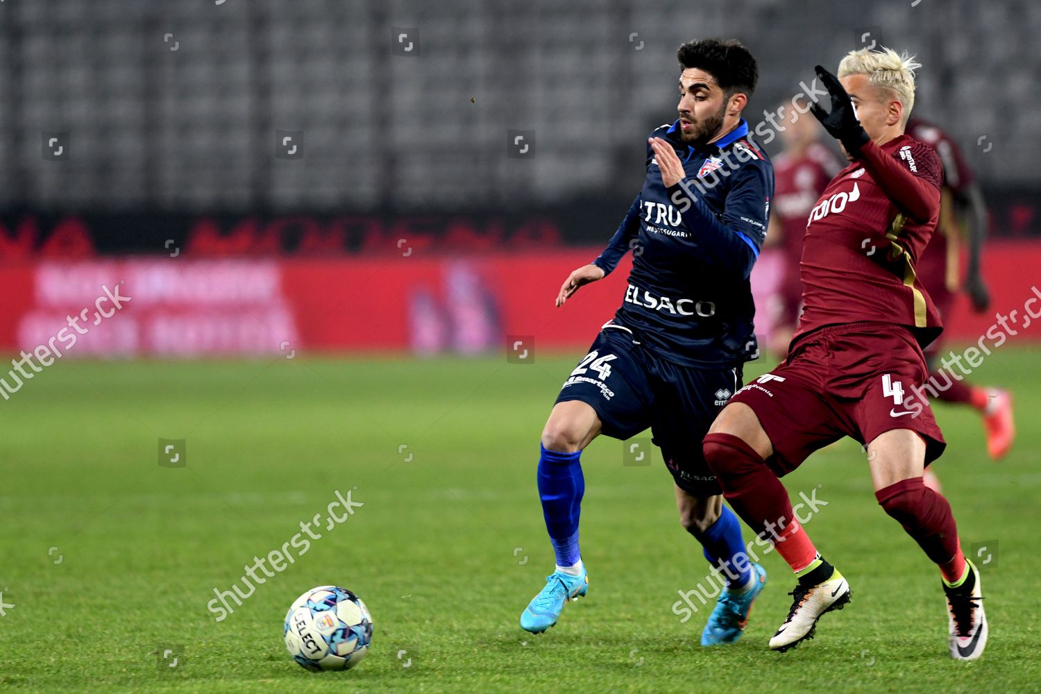 Players of CFR Cluj, at the beginning of the game against FC Botosani,  disputed on Dr Constantin Radulescu Stadium, 31 January 2022, in Cluj-Napoca,  Romania (Photo by Flaviu Buboi/NurPhoto Stock Photo 