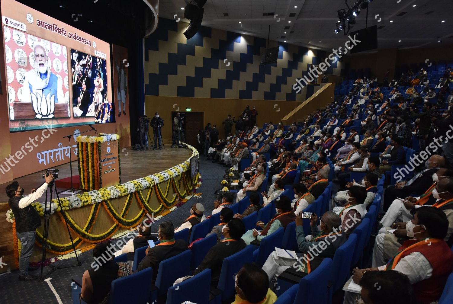 Prime Minister Narendra Modi Virtually Delivers Editorial Stock Photo ...