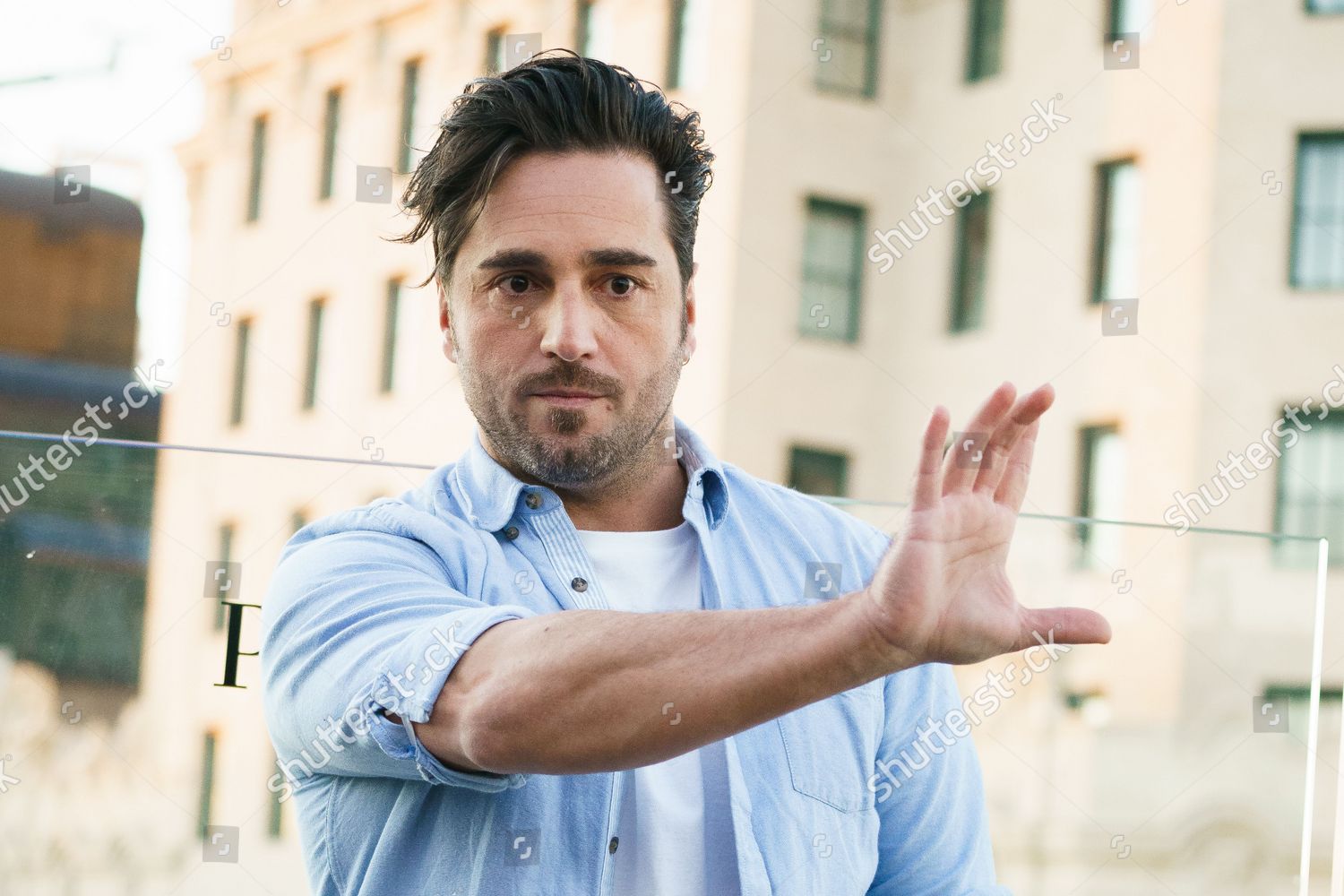Singer David Bustamante Poses During Presentation Editorial Stock Photo