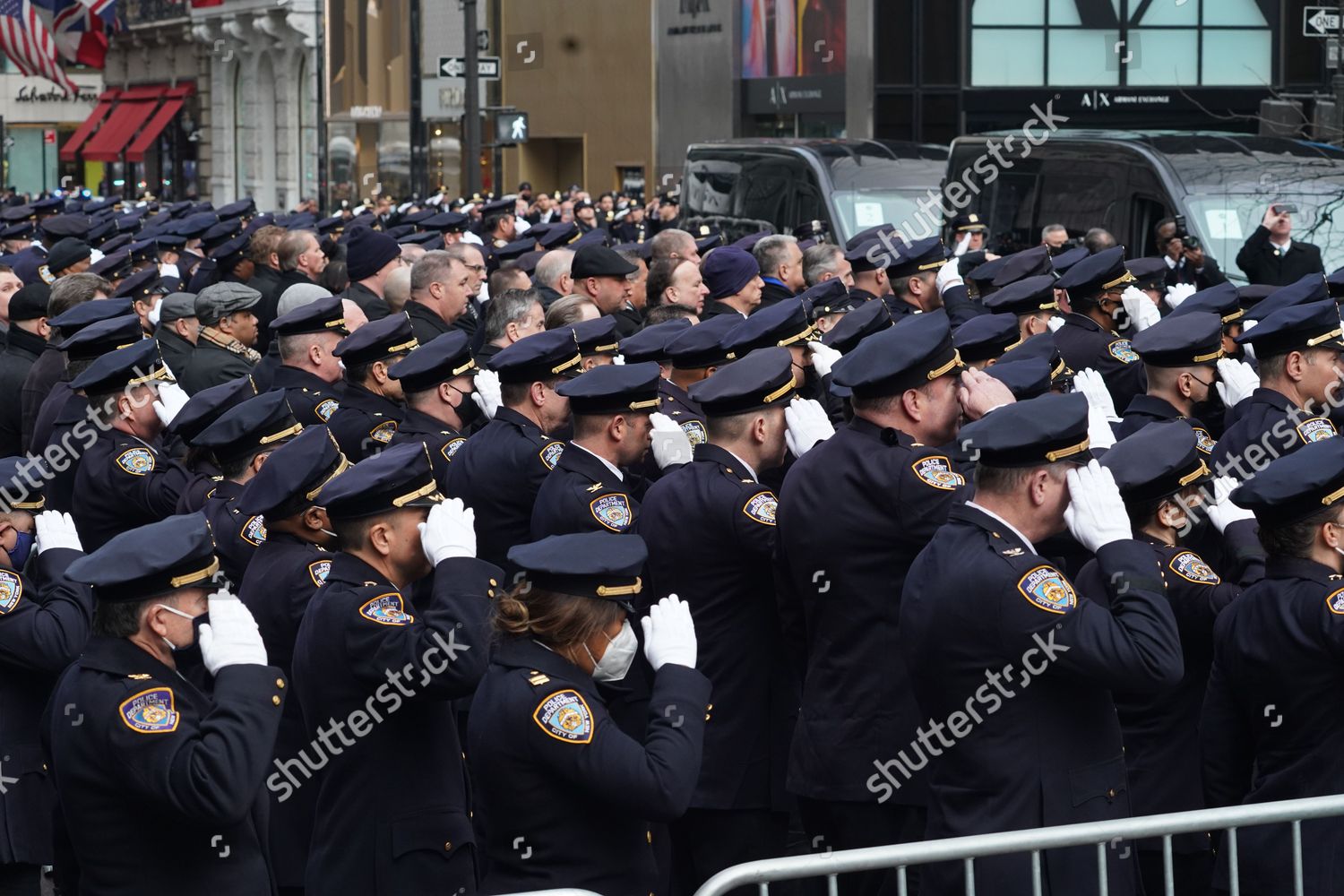 OFFICERS BID FAREWELL FALLEN NYPD OFFICER Editorial Stock Photo - Stock ...