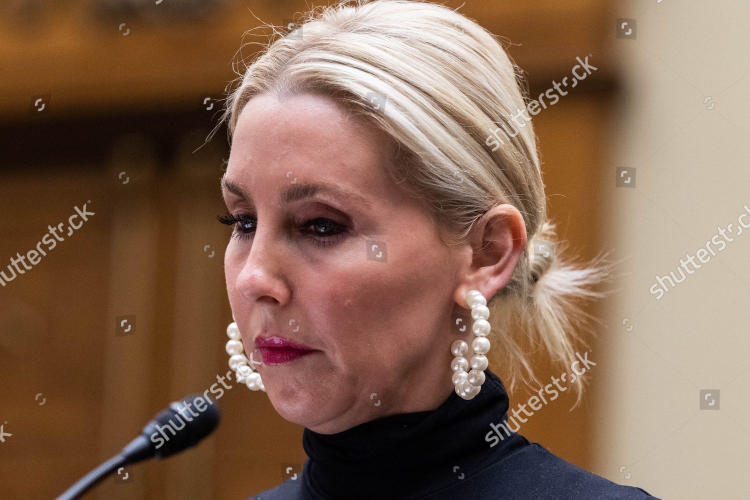 Tiffani Johnston, former marketing and events coordinator, marketing  manager and cheerleader for the National Football League's Washington  Football Team, testifies before the House Oversight Committee during a  roundtable Examining the Washington