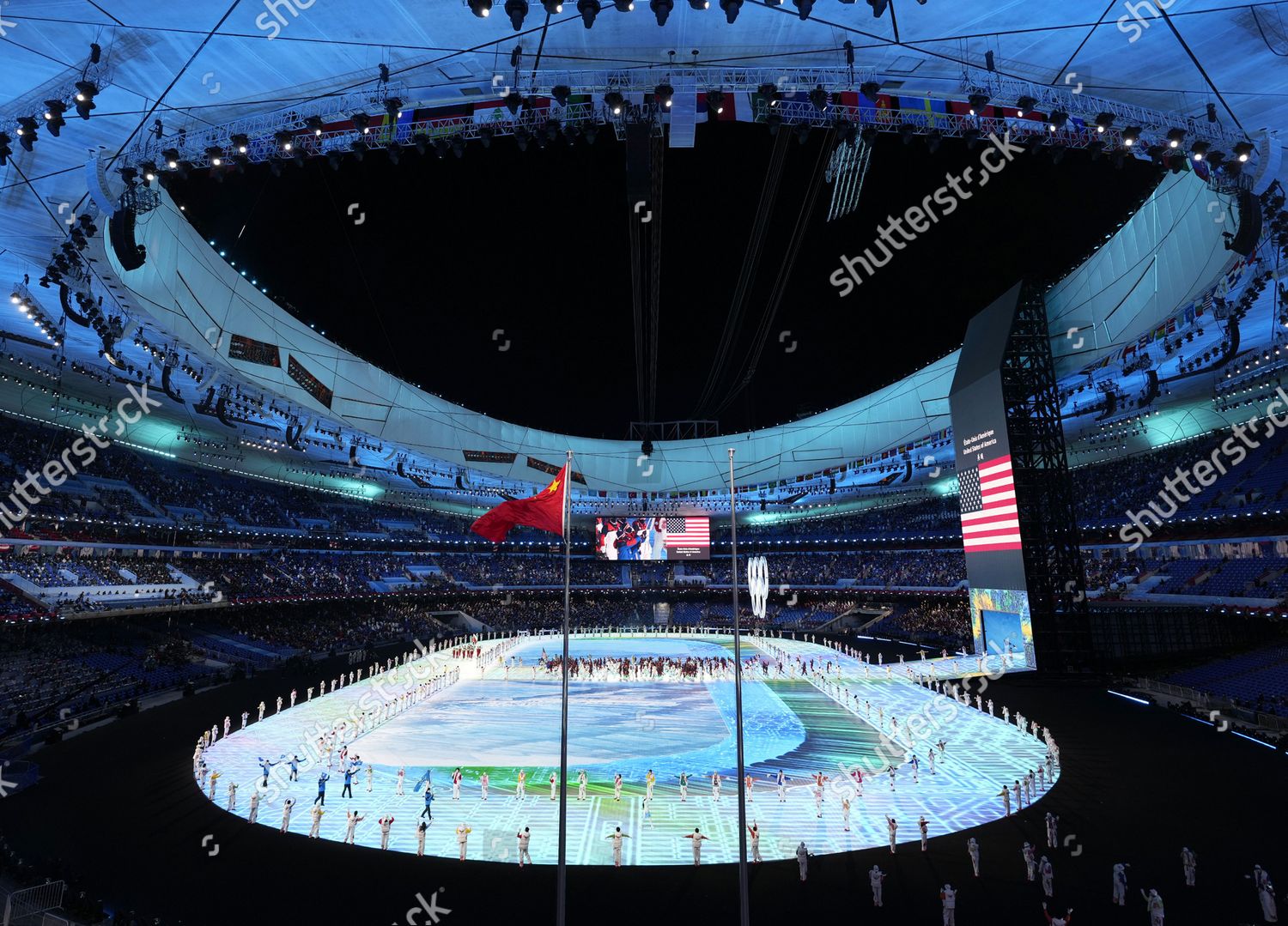 ATHLETES FLAG BEARERS TEAM USA ARRIVE Editorial Stock Photo - Stock