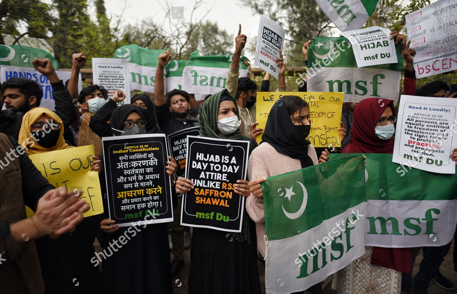 Members All India Muslim Students Federation Editorial Stock Photo