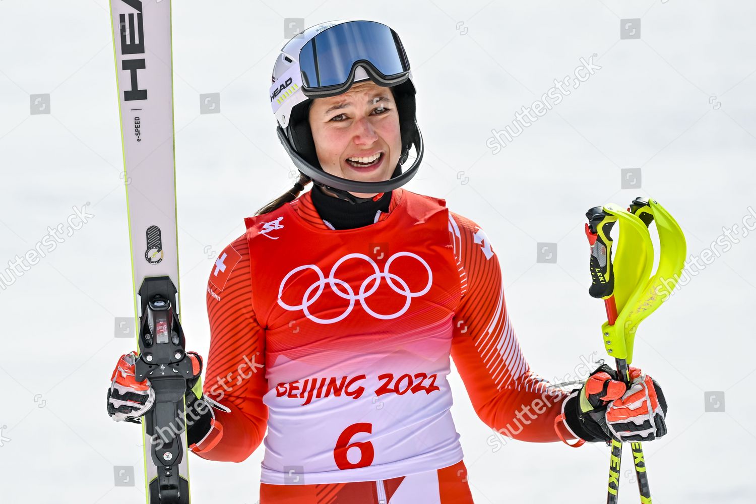 Bronze Medalist Wendy Holdener Switzerland Celebrates Editorial Stock