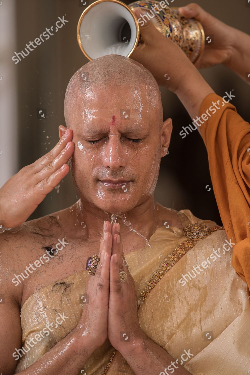 Buddhist Monks Wash Indian Actor Gagan Editorial Stock Photo Stock
