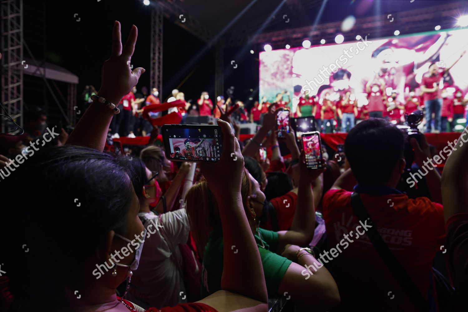Supporters Presidential Candidate Ferdinand Bongbong Marcos Editorial