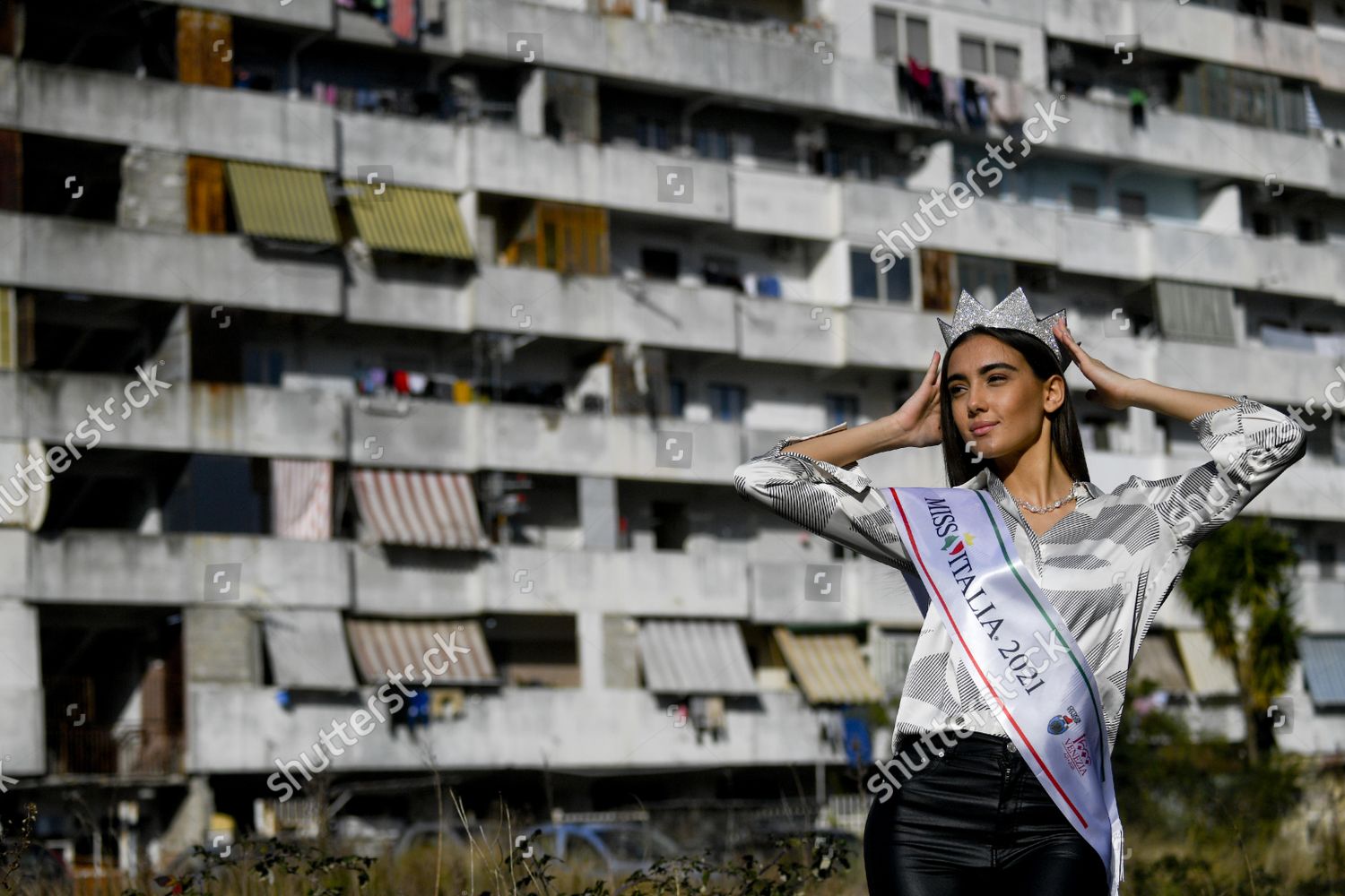 Zeudi Di Palma Poses Sash Miss Editorial Stock Photo - Stock Image