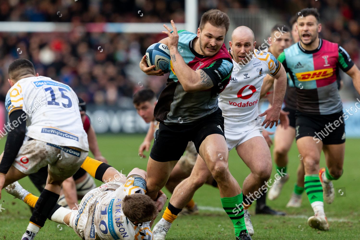 Andre Esterhuizen Harlequins Action Editorial Stock Photo - Stock Image ...