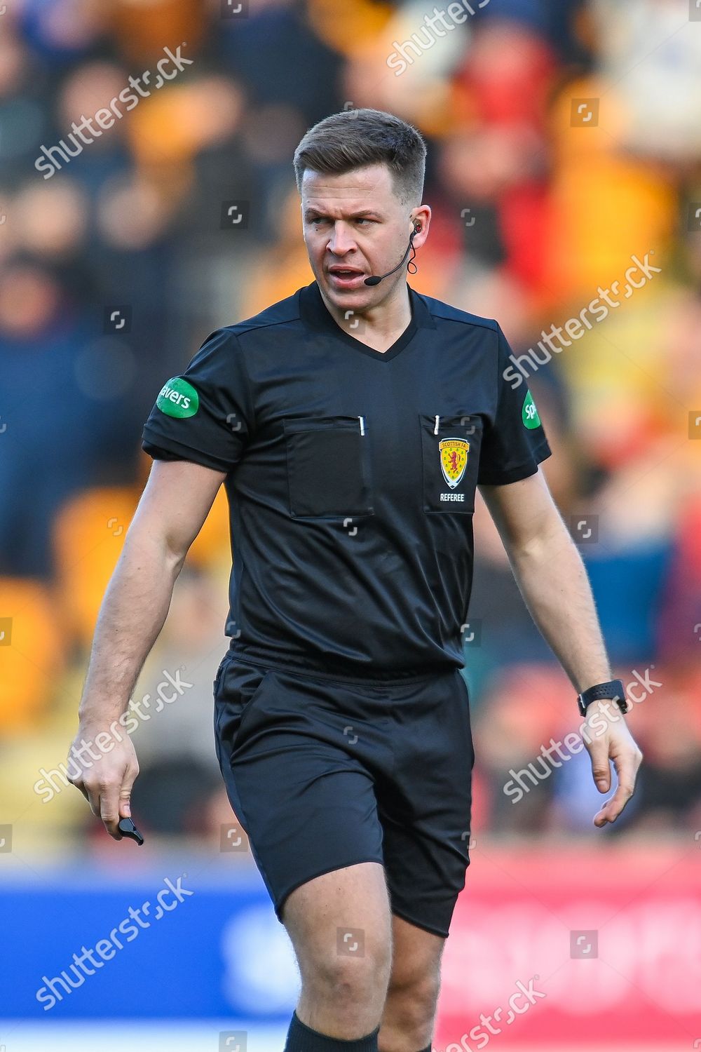 Referee Grant Irvine During Cinch Scottish Editorial Stock Photo