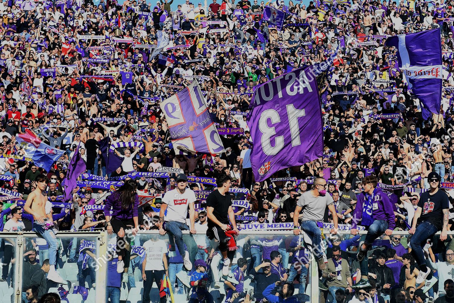 Acf Fiorentinas Fans Cheer Their Team Editorial Stock Photo - Stock ...