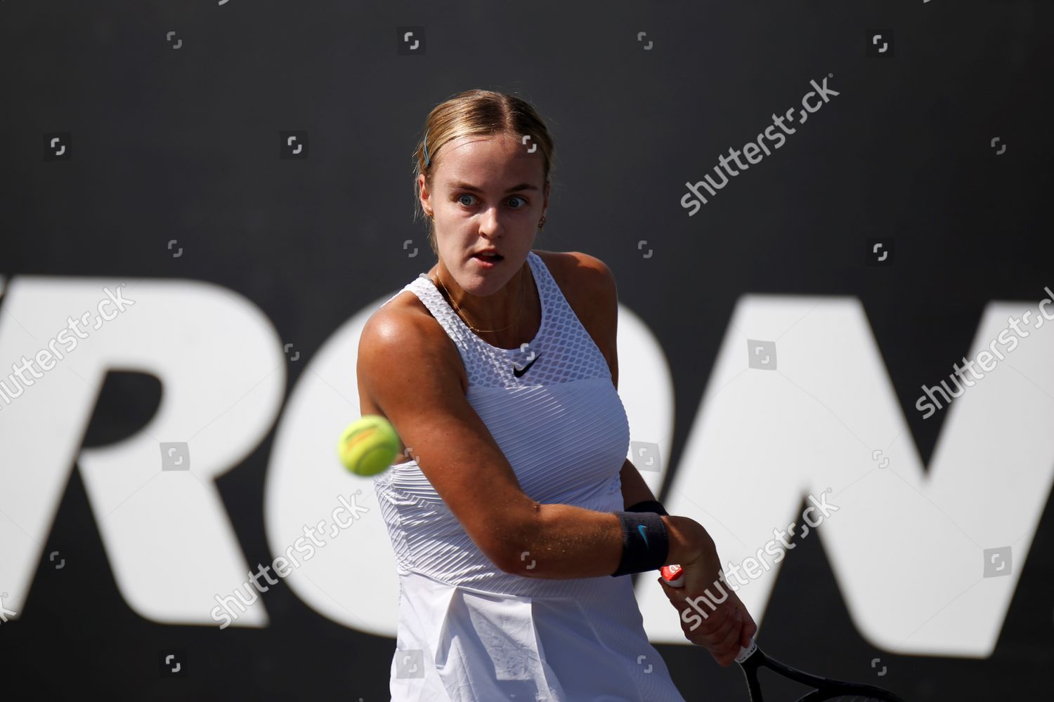 Russian Tennis Player Anna Kalinskaya Action Editorial Stock Photo