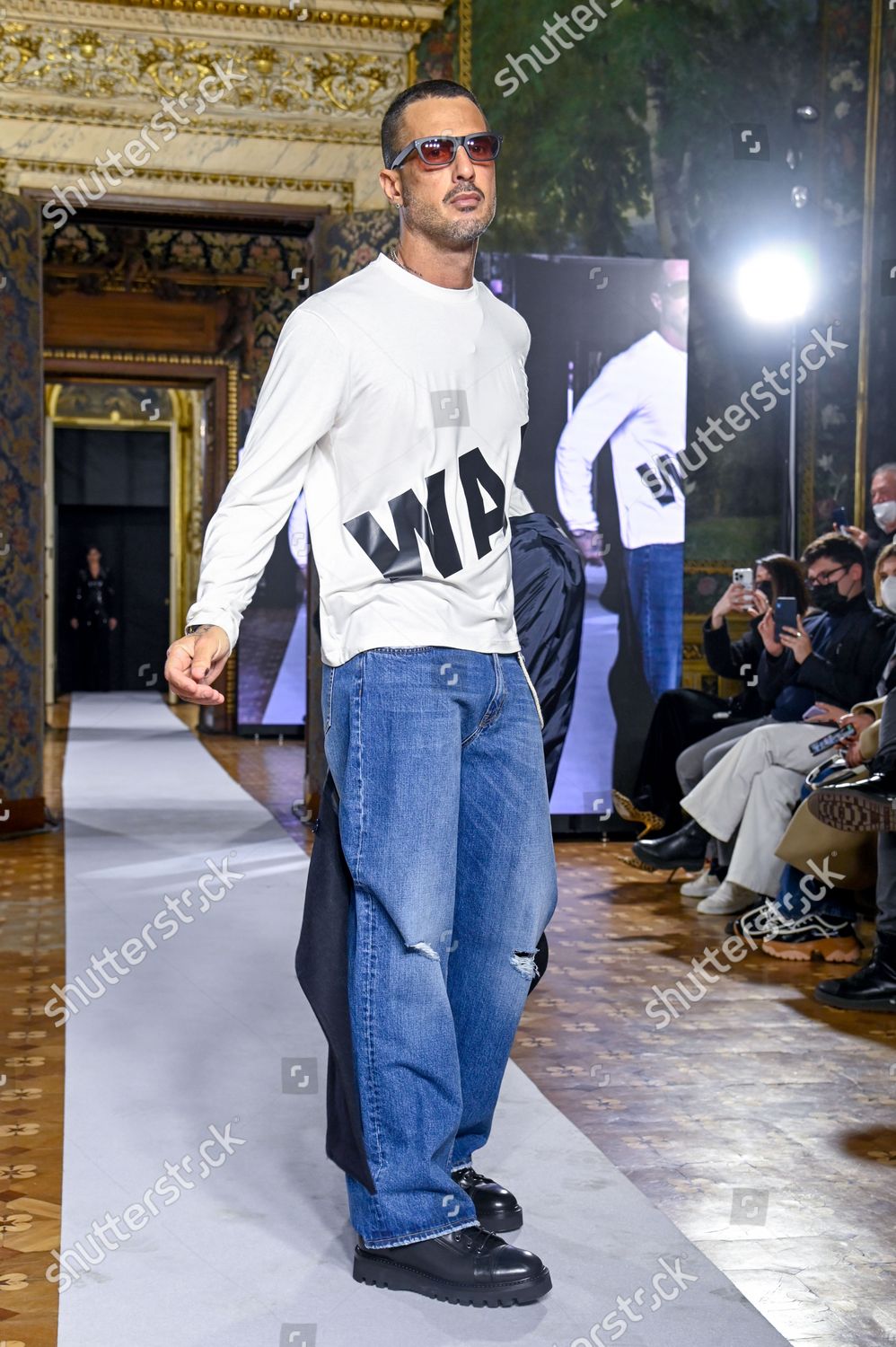 Fabrizio Corona On Catwalk Editorial Stock Photo - Stock Image