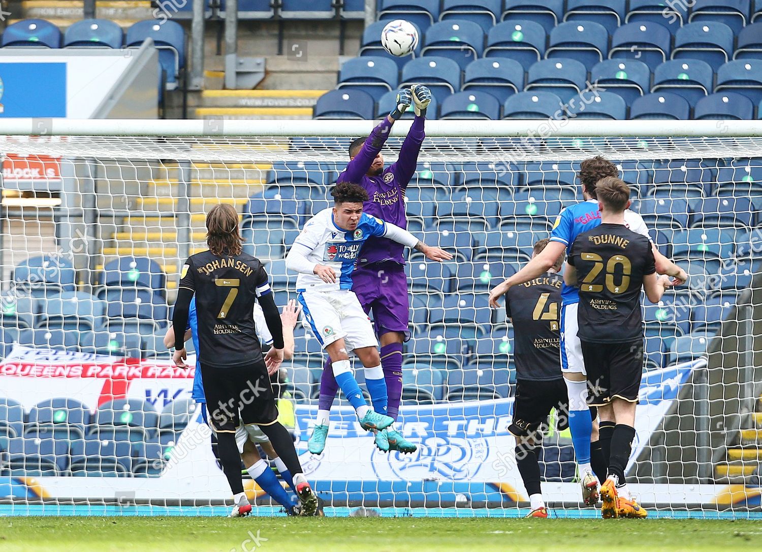 Qpr Goalkeeper Seny Dieng Punches Ball Editorial Stock Photo Stock Image Shutterstock