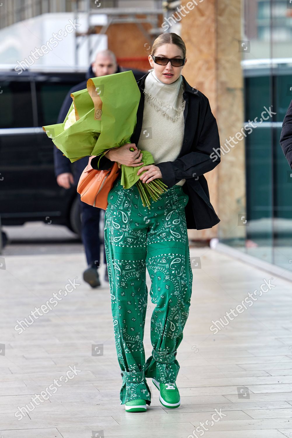 Gigi Hadid Seen Attending Versace Headquarter Editorial Stock Photo - Stock  Image