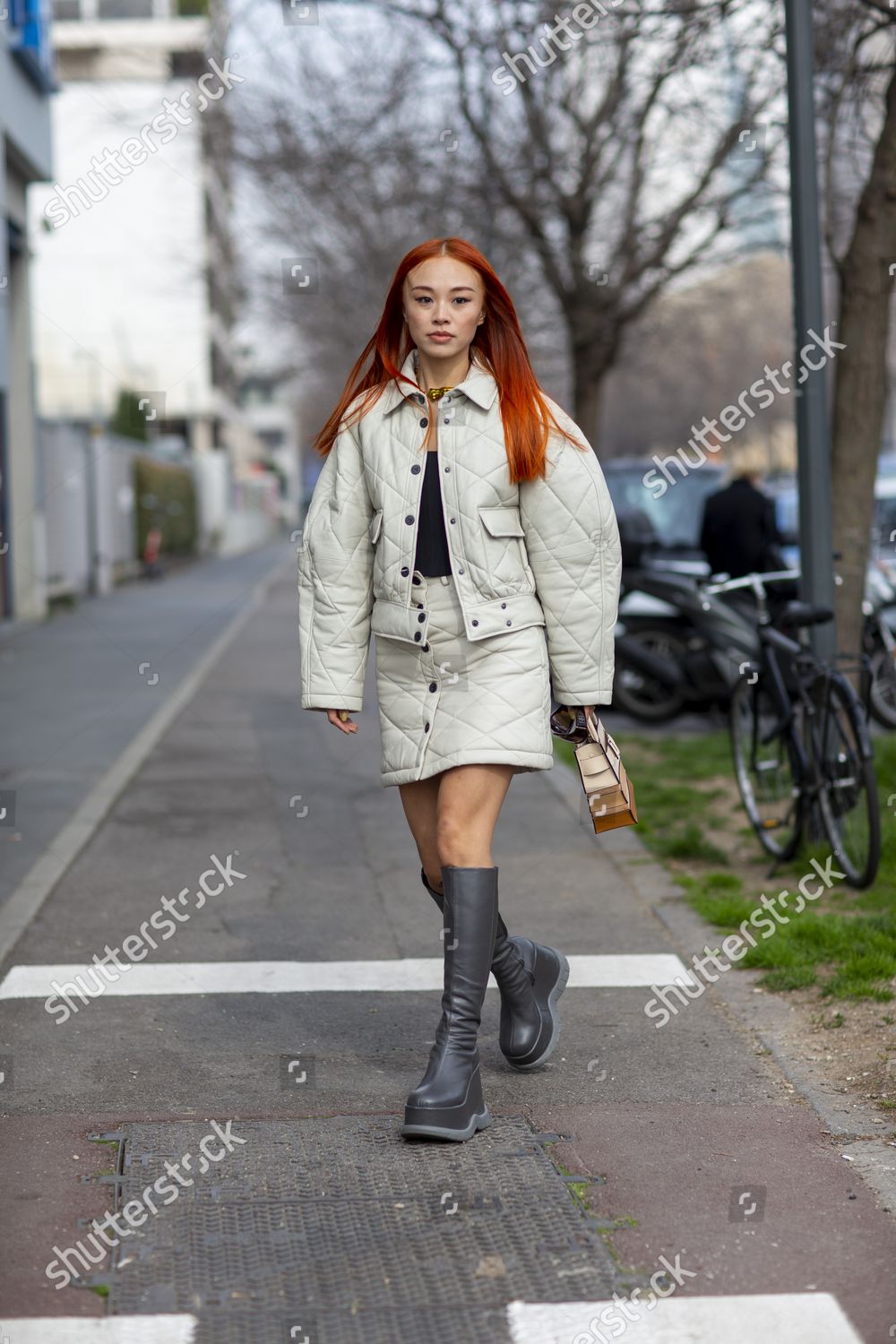 Niki Wu Jie Street Style Sunnei Editorial Stock Photo - Stock Image 