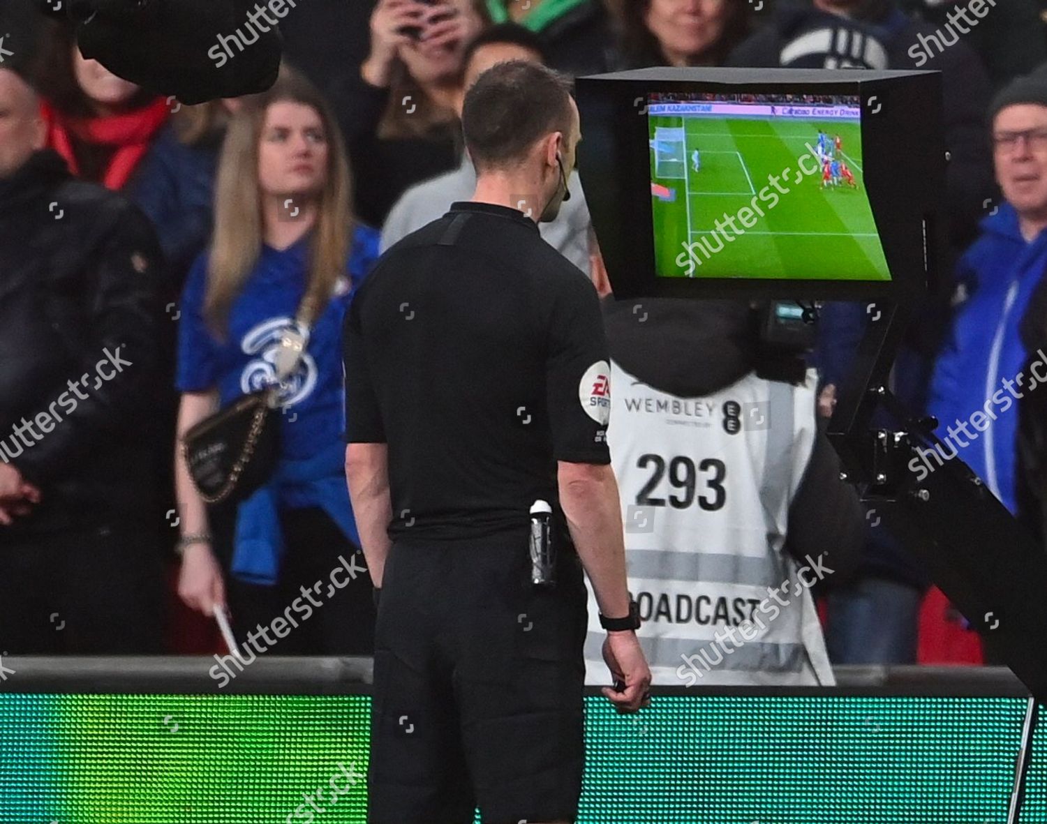 Referee Stuart Attwell Watches Var System Editorial Stock Photo - Stock ...