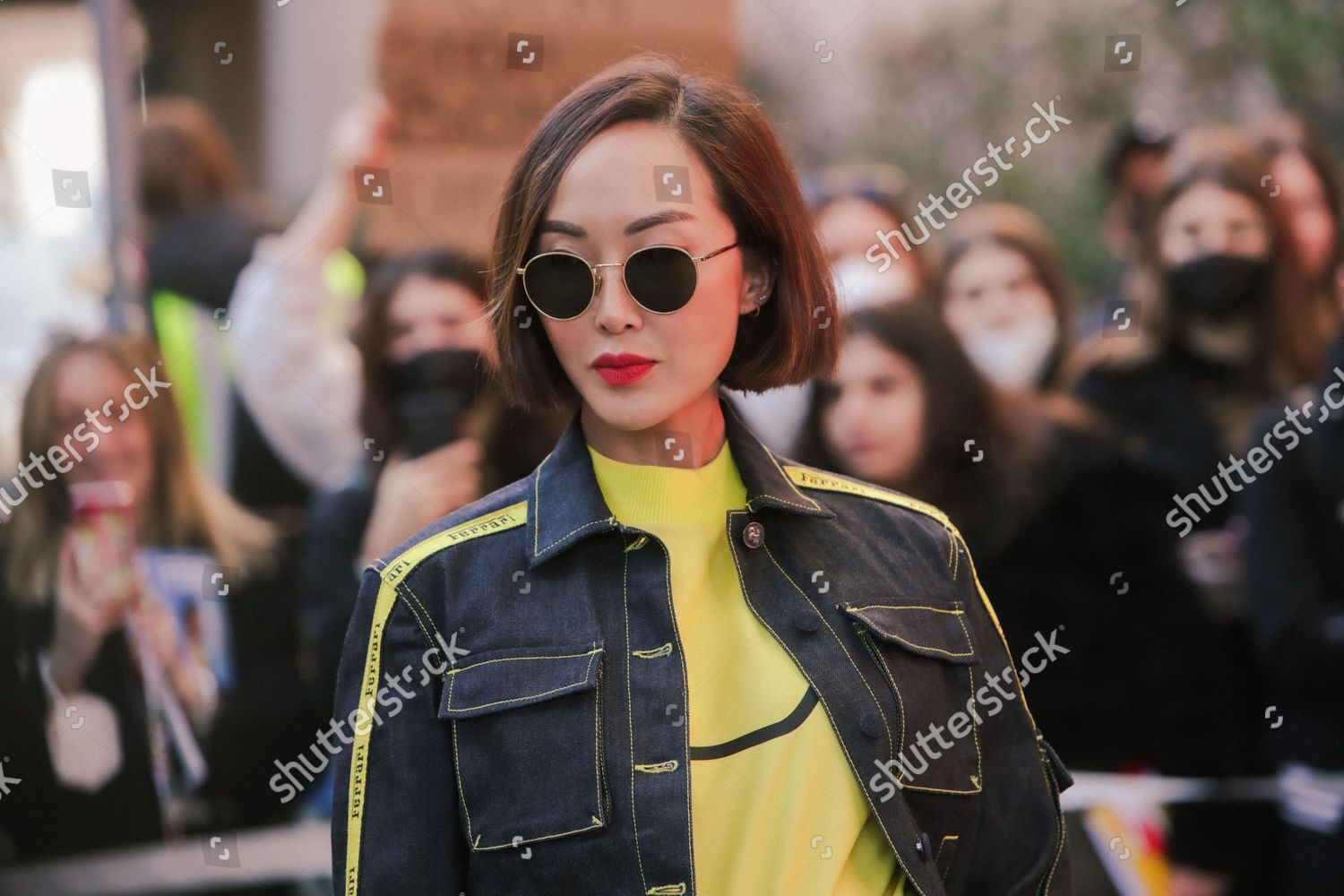 Chriselle Lim Arriving Ferrari Fashion Show Editorial Stock Photo