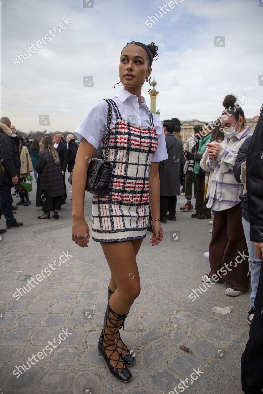 Sarah Lysander Outside Dior Fashion Show Editorial Stock Photo - Stock