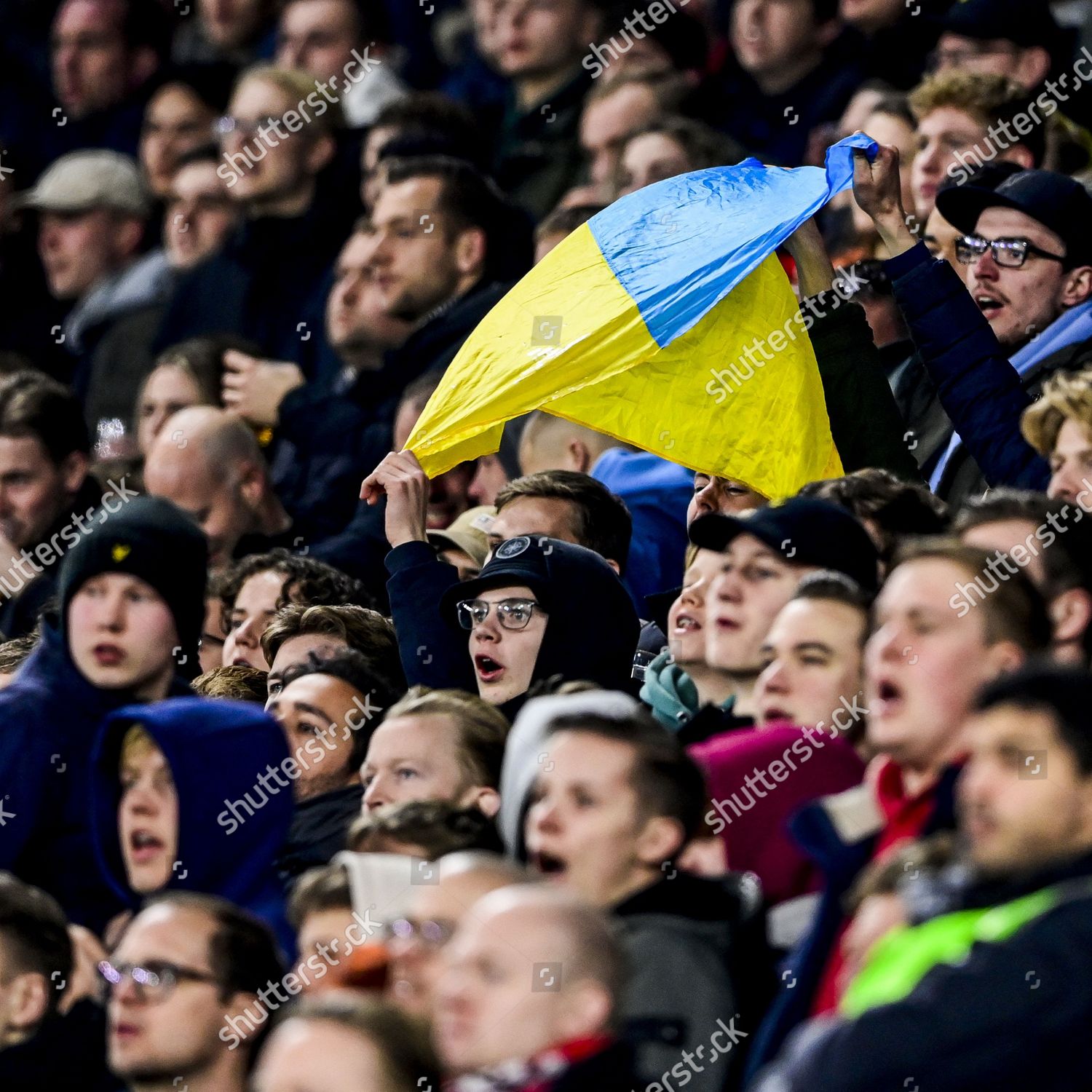 Ukrainian Flag Audience During Toto Knvb Editorial Stock Photo - Stock ...