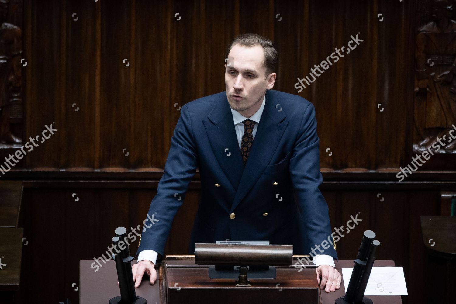 Konrad Berkowicz During 49th Session Sejm Editorial Stock Photo - Stock 