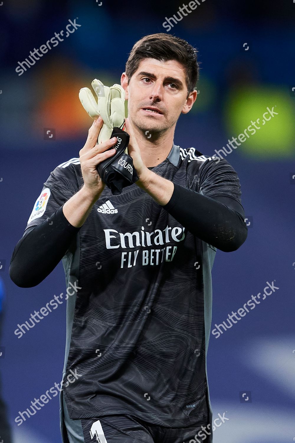 Thibaut Courtois Real Madrid Greets During Editorial Stock Photo ...