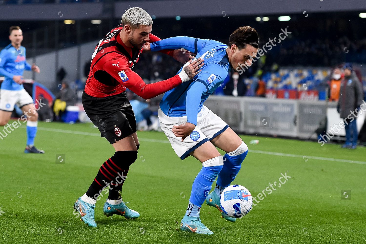 ELJIF ELMAS SSC NAPOLI THEO HERNANDEZ Editorial Stock Photo - Stock ...