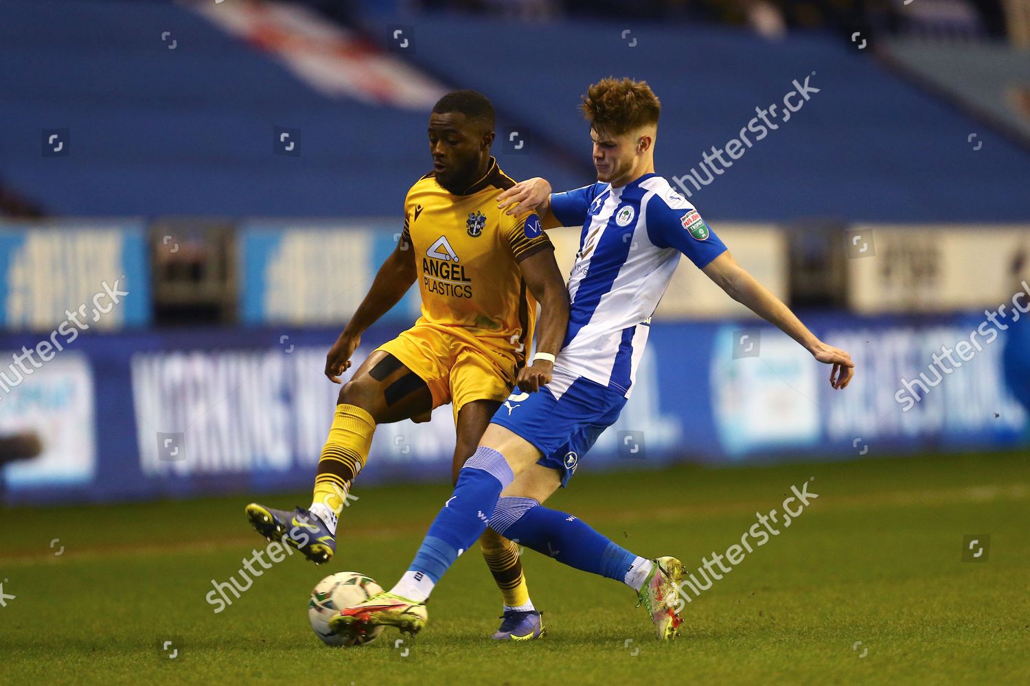 David Ajiboye Sutton Wigans Tom Pearce Editorial Stock Photo Stock