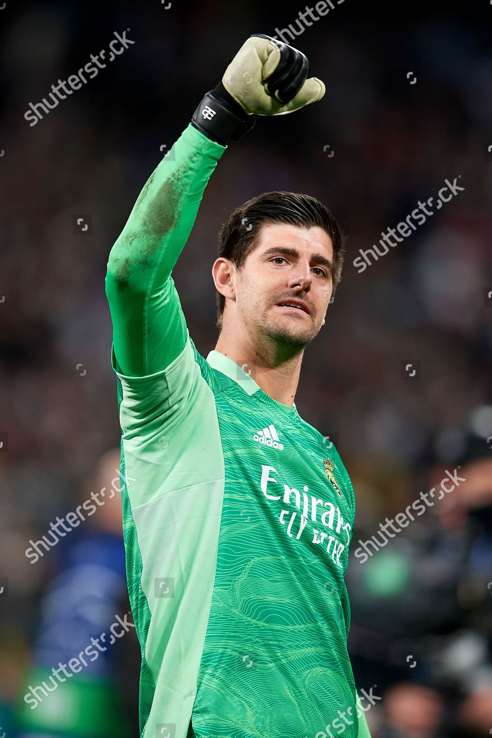 Thibaut Courtois Real Madrid Celebrates Victory Editorial Stock Photo ...