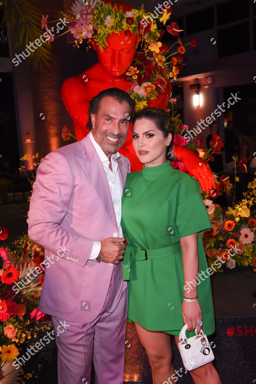 Masoud Shojaee Stephanie Shojaee Attend Shoma Editorial Stock Photo