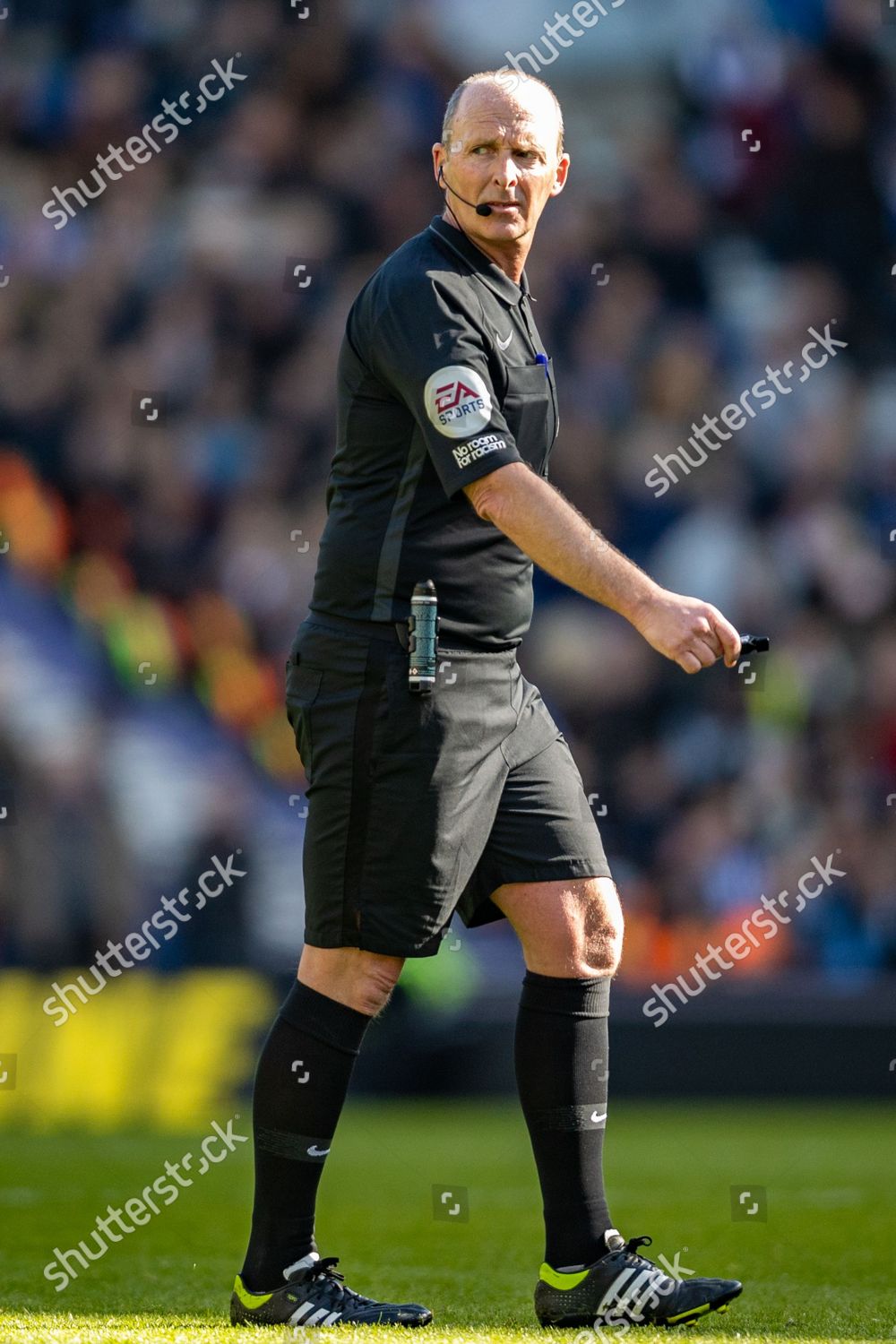 Mike Dean Referee During Premier League Editorial Stock Photo - Stock ...