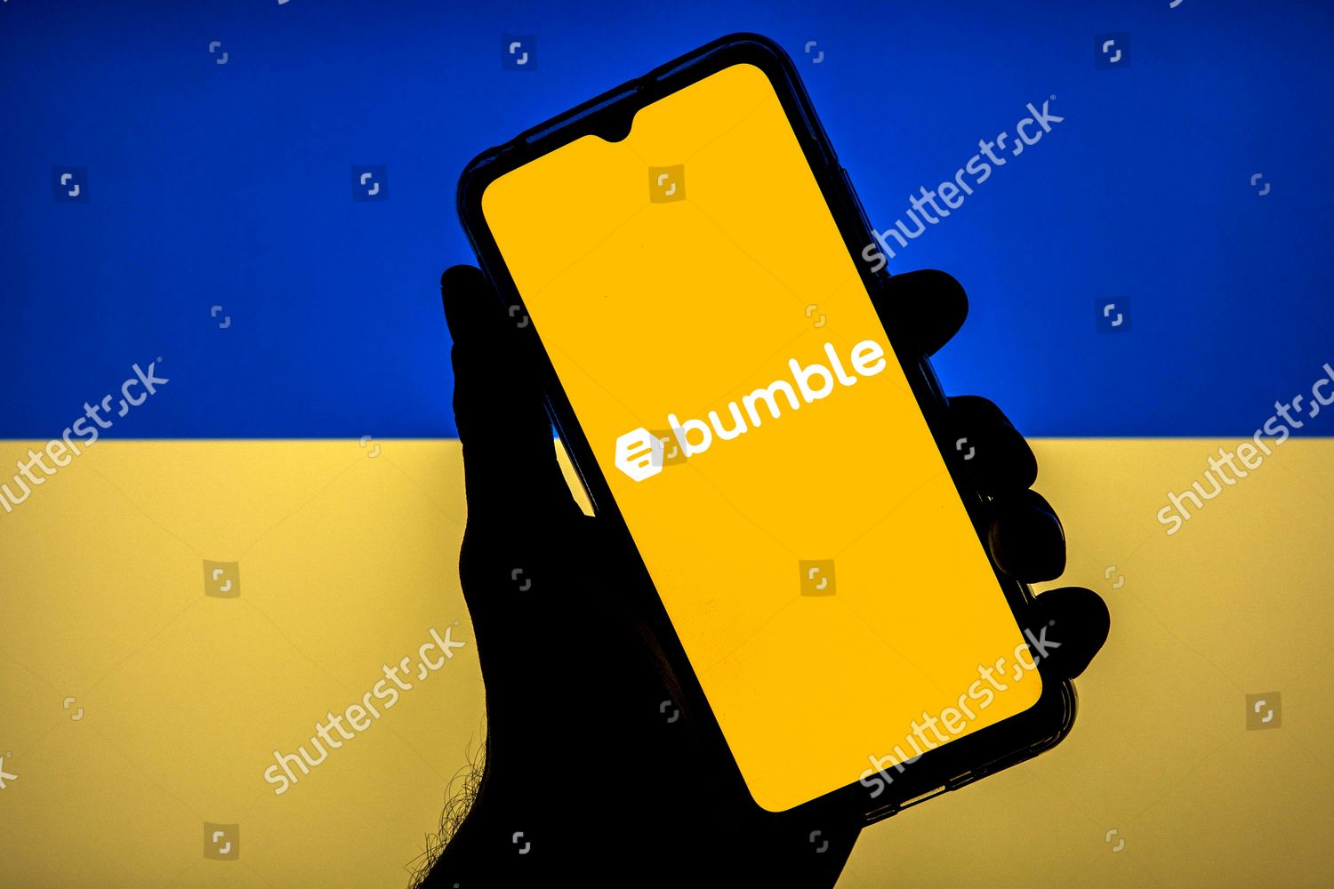 This Photo Illustration Bumble Logo Seen Editorial Stock Photo - Stock ...