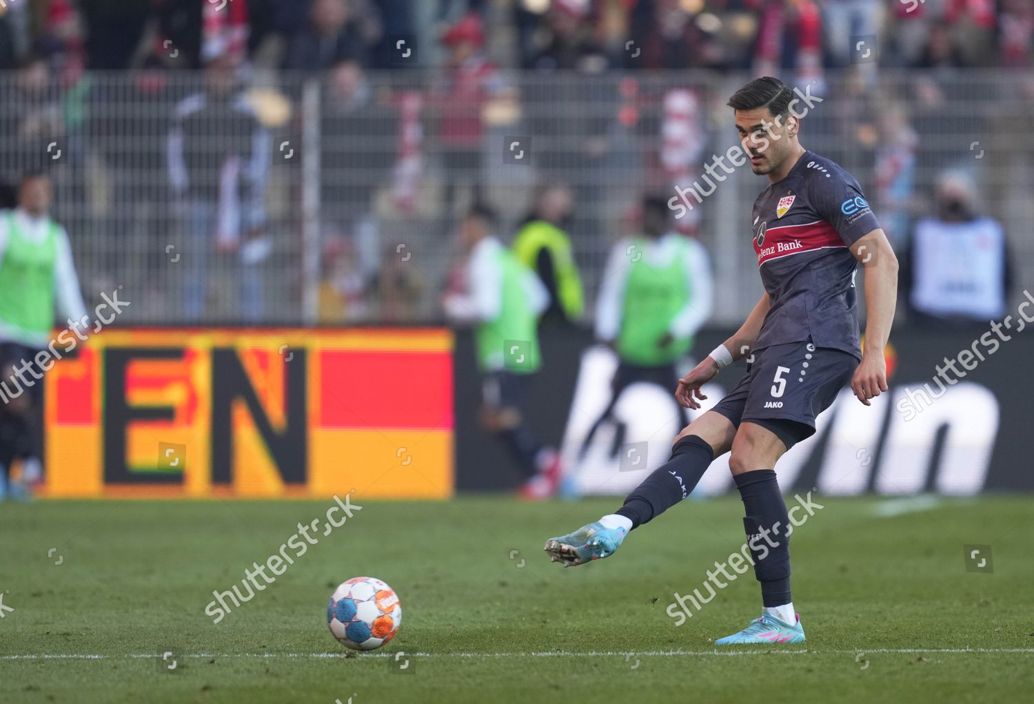 Konstantinos Mavropanos Vfb Stuttgart Controls Ball Editorial Stock ...