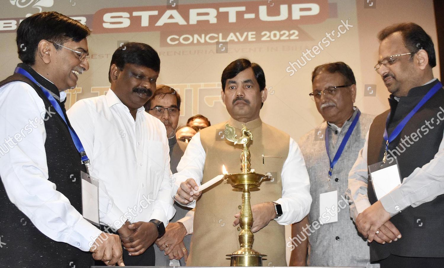 Bihar Industry Minister Syed Shahnawaz Hussain Editorial Stock Photo