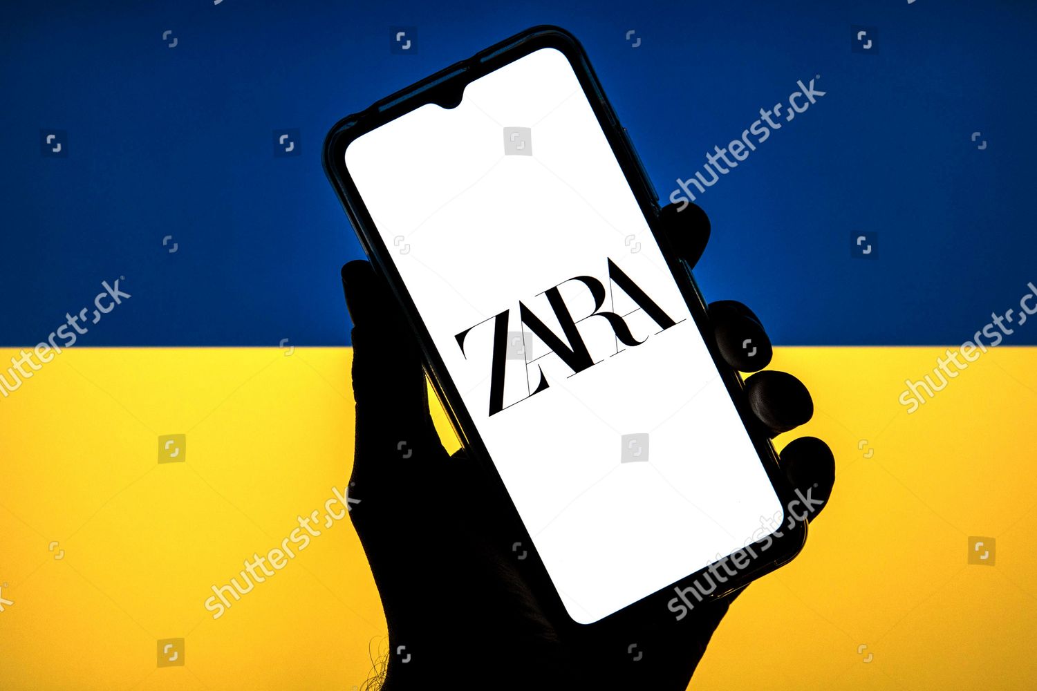 This Photo Illustration Zara Logo Seen Editorial Stock Photo - Stock ...