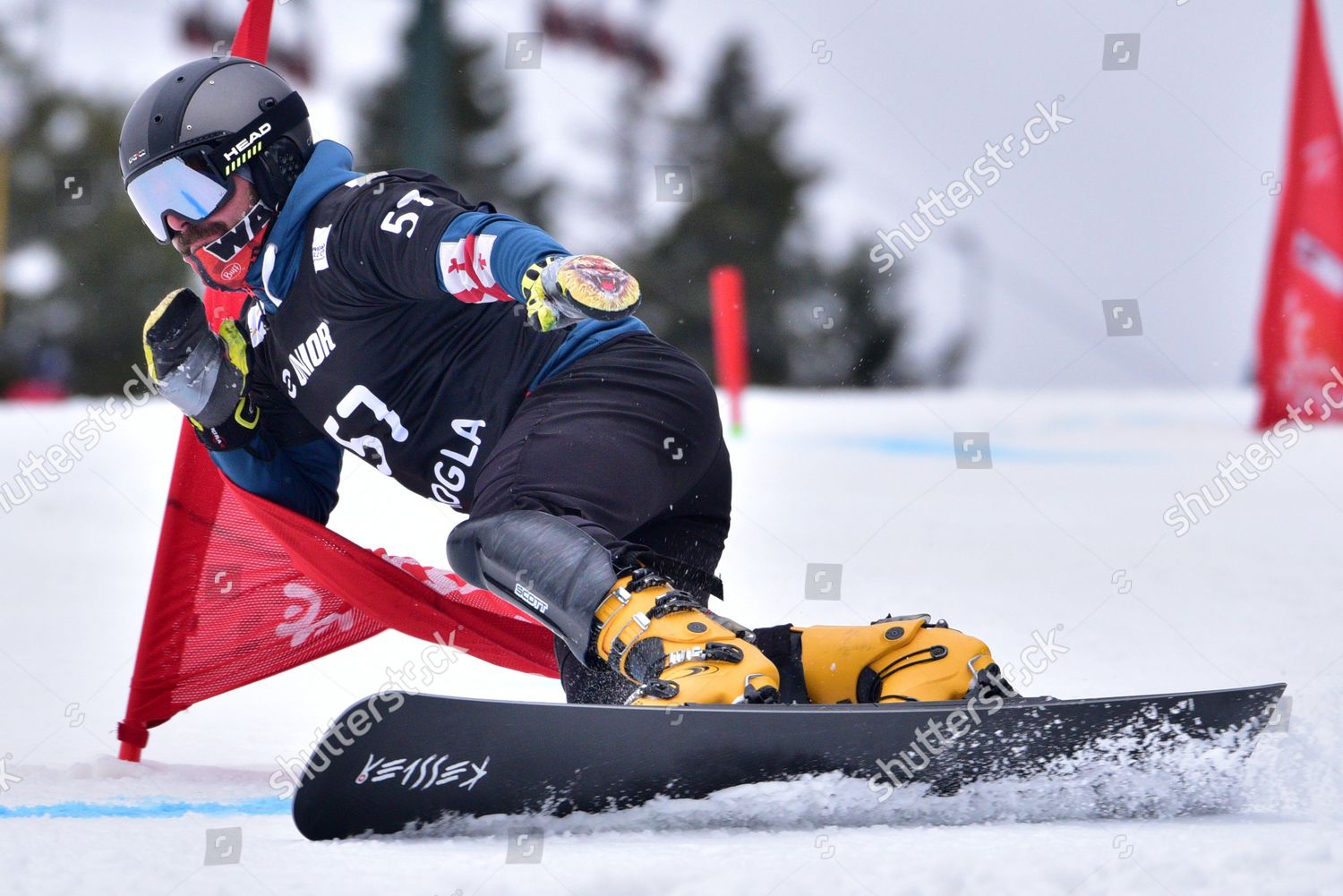 Revaz Nazgaidze Georgia Action During Qualification Editorial Stock ...