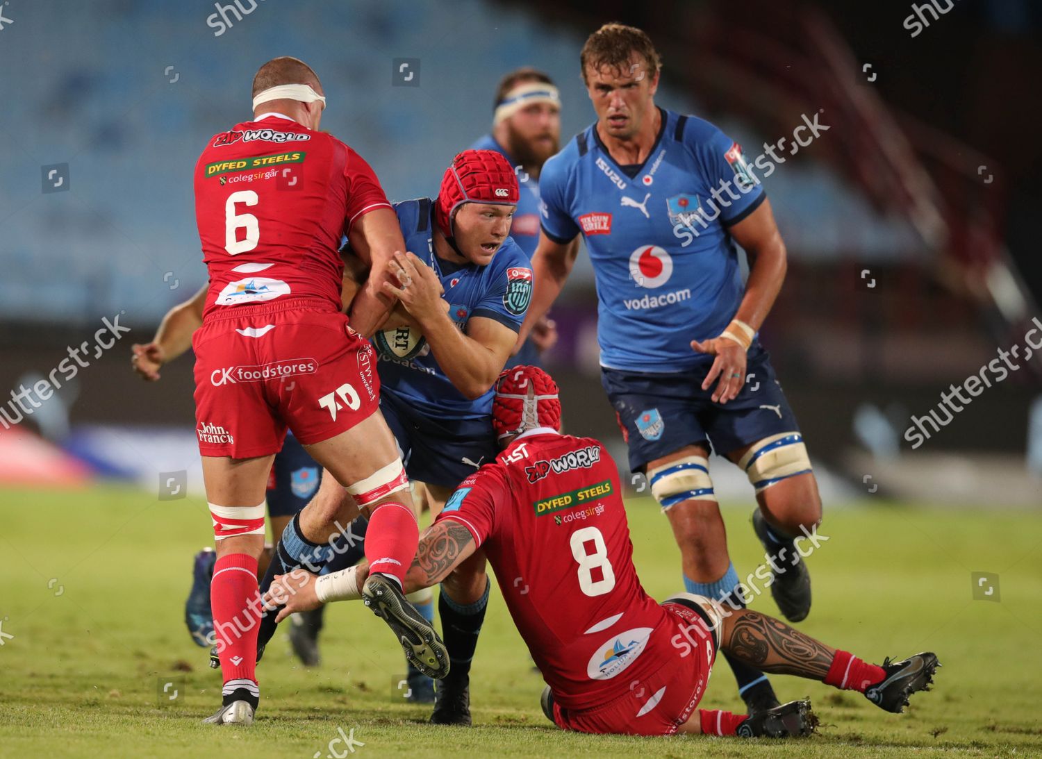 Johan Grobbelaar Vodacom Bulls Challenged By Editorial Stock Photo