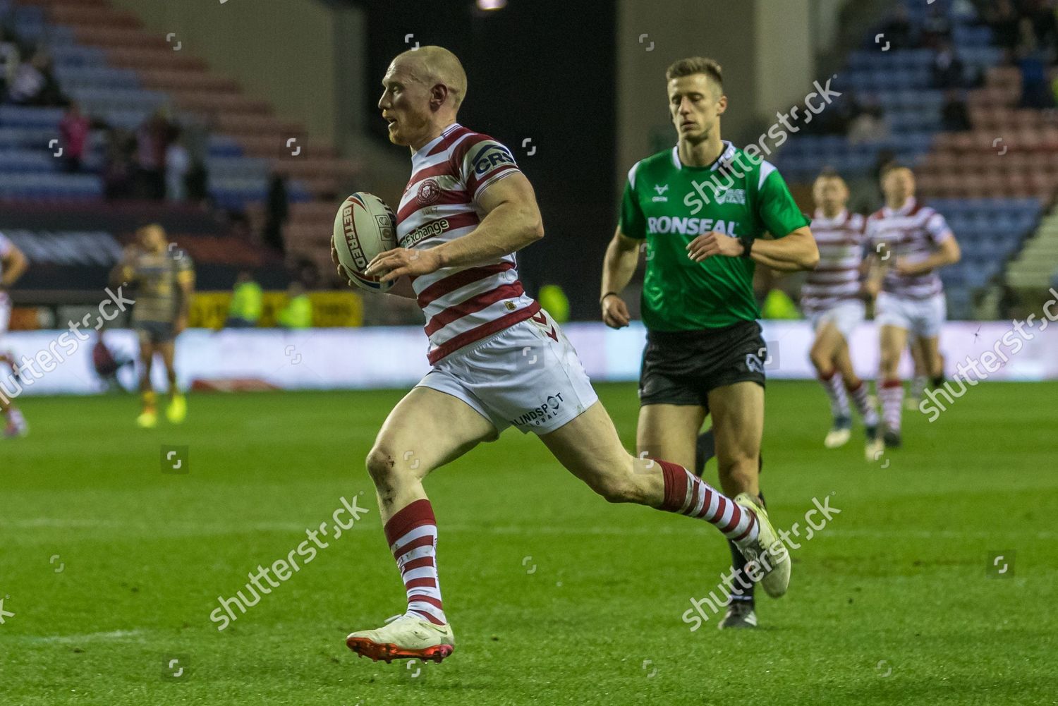 Try Liam Farrell Wigan Warriors During Editorial Stock Photo - Stock ...