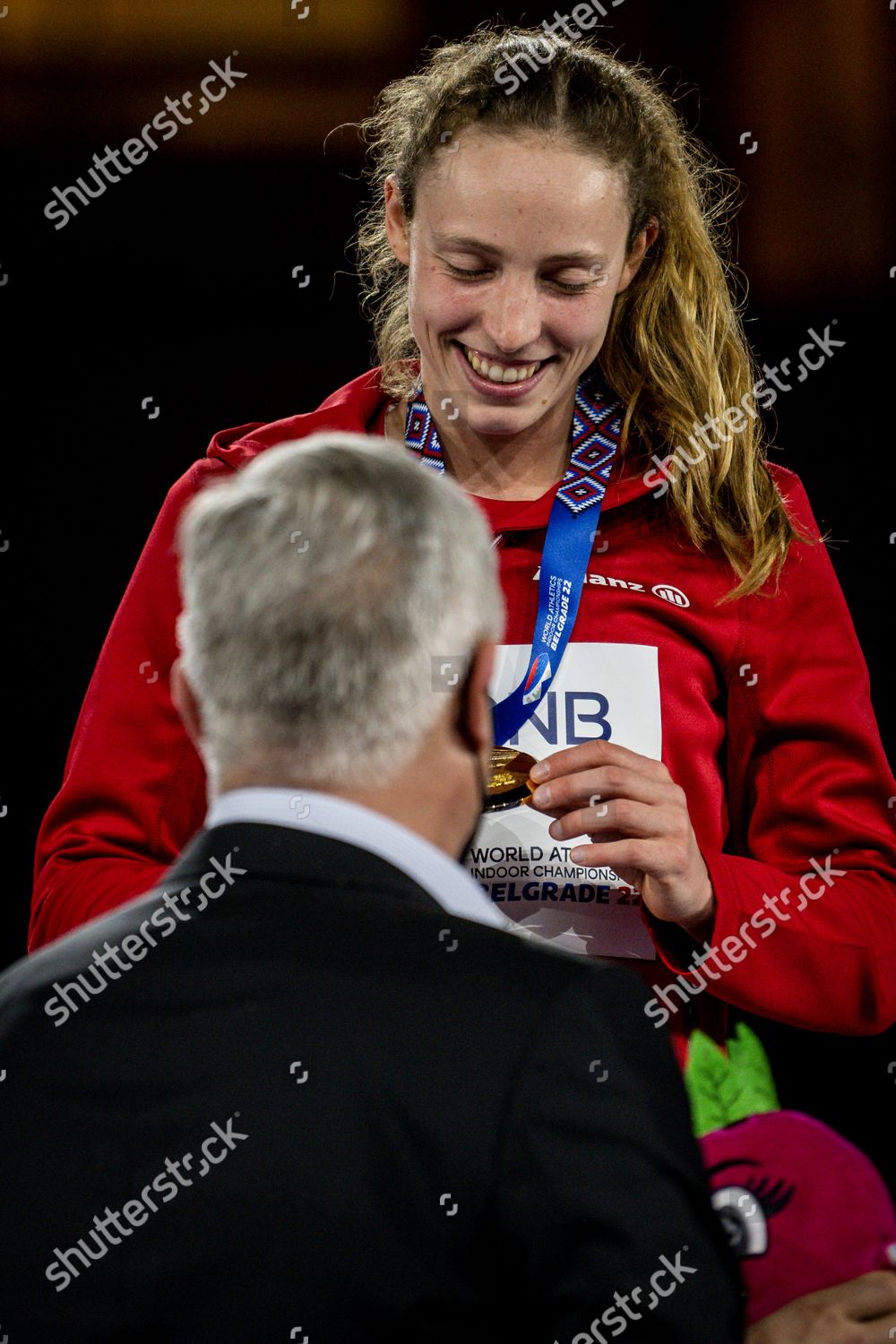 Belgian Noor Vidts Celebrates On Podium Editorial Stock Photo - Stock ...