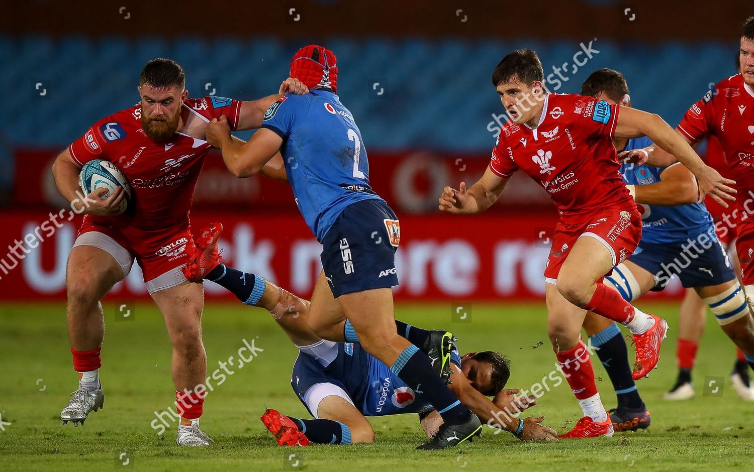 Johan Grobbelaar Vodacom Bulls Tackles Kemsley Editorial Stock Photo