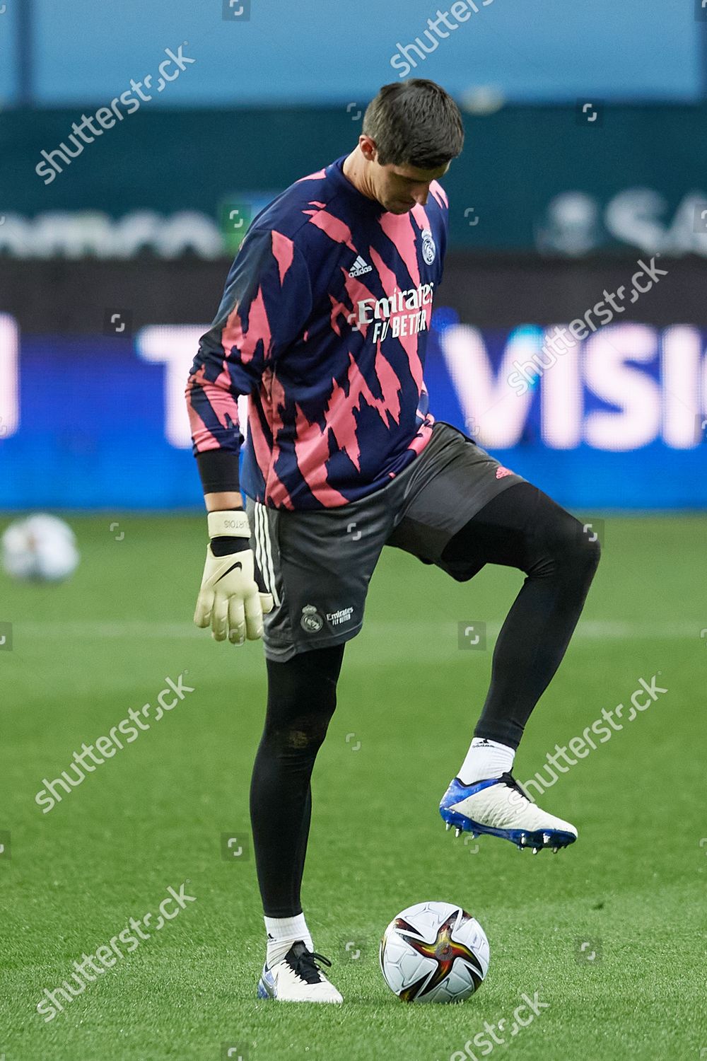 Thibaut Courtois Real Madrid During Warmup Editorial Stock Photo ...